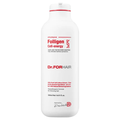 Шампунь для Укрепления и Оздоровления Зрелых Волос Dr. FORHAIR Folligen Cell Energy Shampoo 500 мл