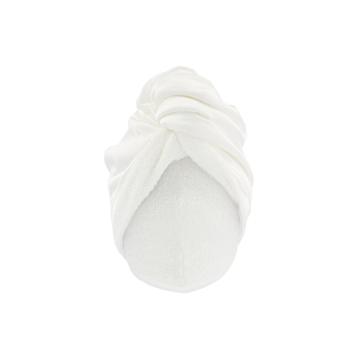 Двухстороннее Полотенце-Тюрбан для Деликатной Сушки Волос (Белое) Mon Mou Hair Turban White