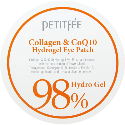 Гидрогелевые Патчи для Глаз с Коллагеном и Коэнзимом PETITFEE Collagen & Co Q10 Hydrogel Eye Patch 60 шт