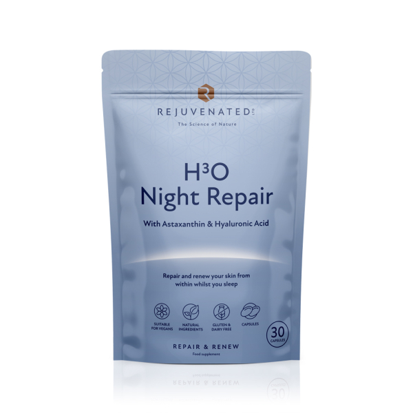 Активные Капсулы для Ночного Восстановления и Увлажнения Кожи Rejuvenated Collagen H3O Night Repair 30 Капсул X 550 Мг