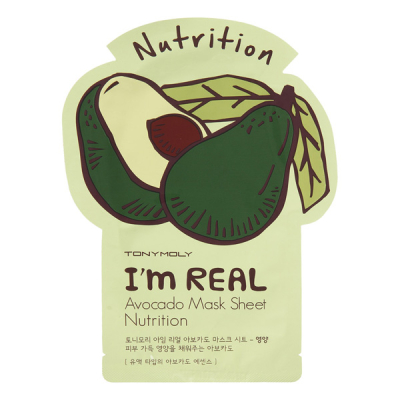 Тканевая Маска Tony Moly с Экстрактом Авокадо I'm REAL Avocado Mask Sheet Nutrition 21 мл